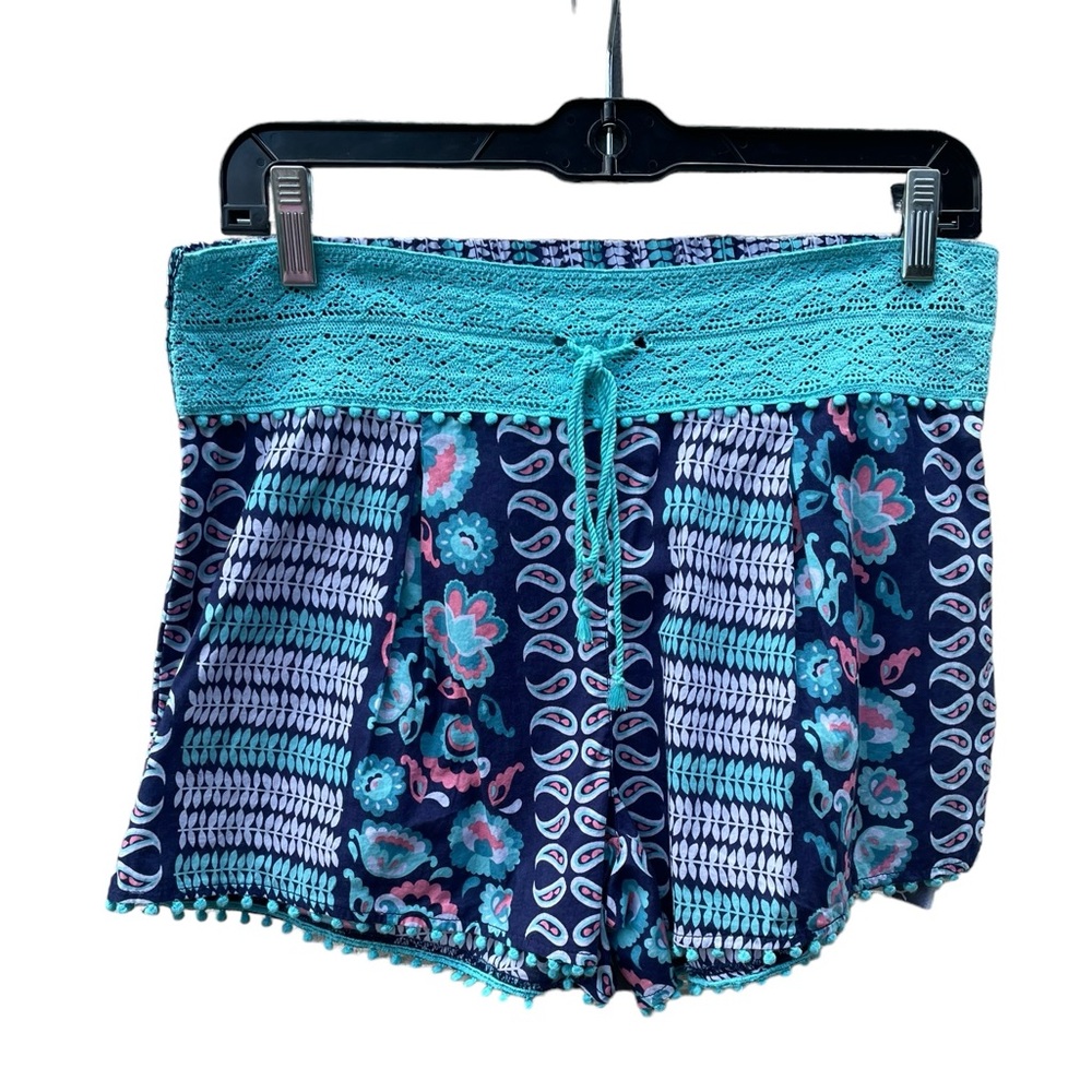 Artisan NY Navy blue peach white Pattern Shorts New with‎ Tag